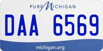 MI license plate DAA6569