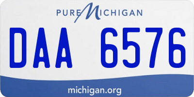 MI license plate DAA6576