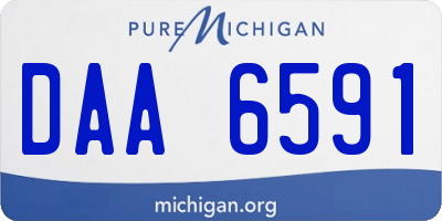 MI license plate DAA6591