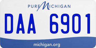 MI license plate DAA6901