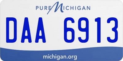 MI license plate DAA6913