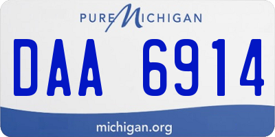 MI license plate DAA6914