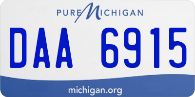 MI license plate DAA6915