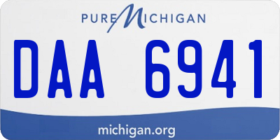 MI license plate DAA6941