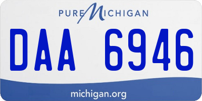 MI license plate DAA6946