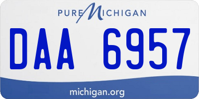 MI license plate DAA6957