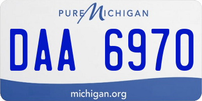 MI license plate DAA6970