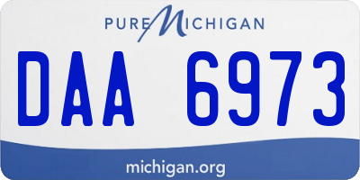 MI license plate DAA6973