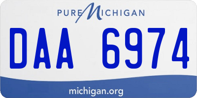 MI license plate DAA6974