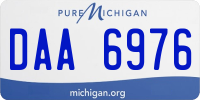 MI license plate DAA6976