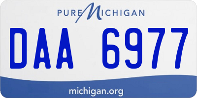 MI license plate DAA6977