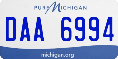 MI license plate DAA6994