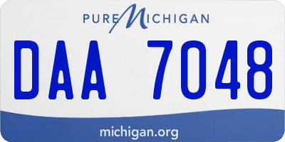 MI license plate DAA7048