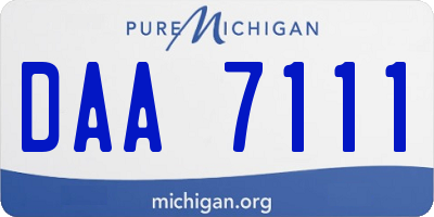 MI license plate DAA7111