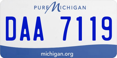 MI license plate DAA7119