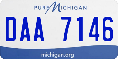 MI license plate DAA7146