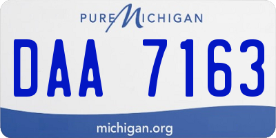 MI license plate DAA7163