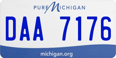 MI license plate DAA7176