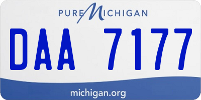 MI license plate DAA7177