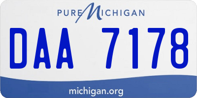 MI license plate DAA7178