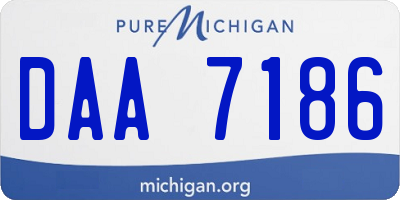 MI license plate DAA7186