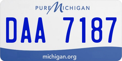 MI license plate DAA7187