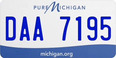 MI license plate DAA7195