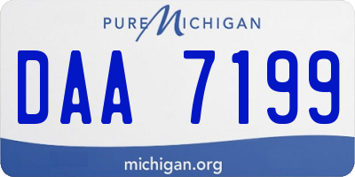 MI license plate DAA7199