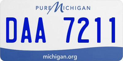 MI license plate DAA7211