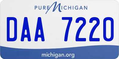 MI license plate DAA7220