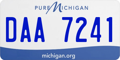 MI license plate DAA7241