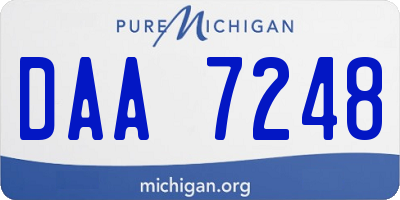 MI license plate DAA7248