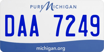 MI license plate DAA7249