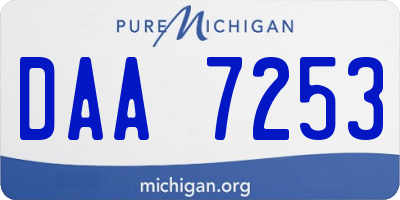 MI license plate DAA7253