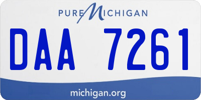 MI license plate DAA7261