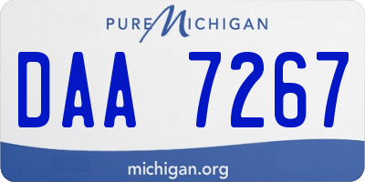 MI license plate DAA7267