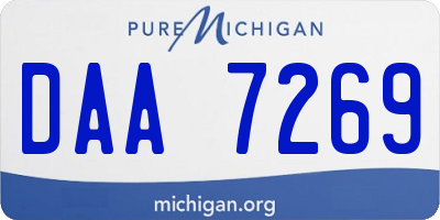 MI license plate DAA7269