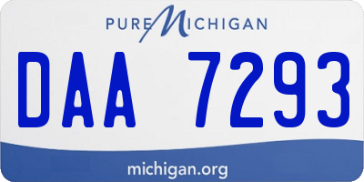 MI license plate DAA7293