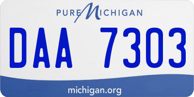 MI license plate DAA7303