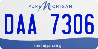 MI license plate DAA7306