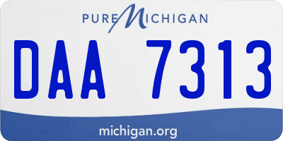 MI license plate DAA7313