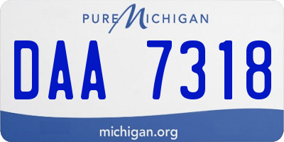 MI license plate DAA7318