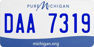 MI license plate DAA7319