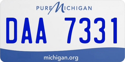 MI license plate DAA7331