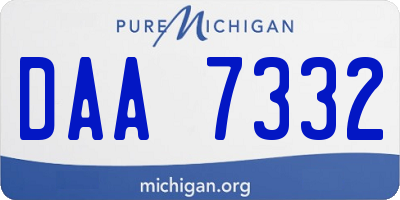 MI license plate DAA7332