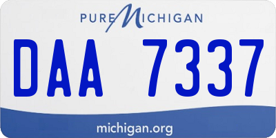 MI license plate DAA7337