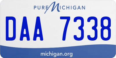 MI license plate DAA7338