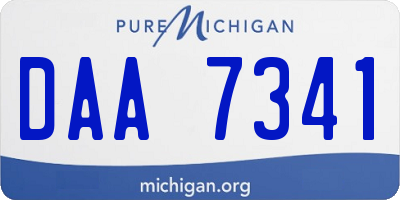 MI license plate DAA7341