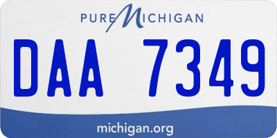 MI license plate DAA7349