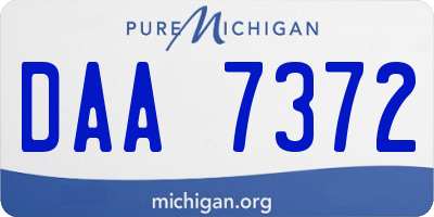 MI license plate DAA7372